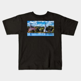 Two Famous  Churches in Mahone Bay Kids T-Shirt